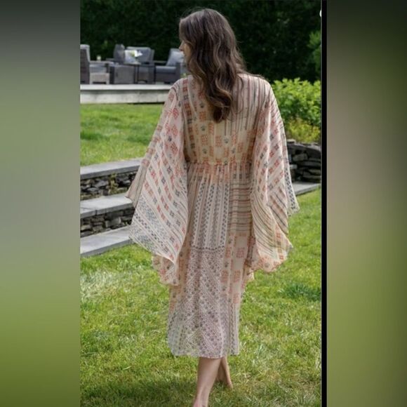 NEW Soft surroundings Terra Fresca midi caftan dress size M - Picture 3 of 9